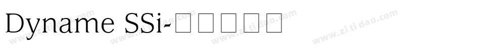 Dyname SSi字体转换